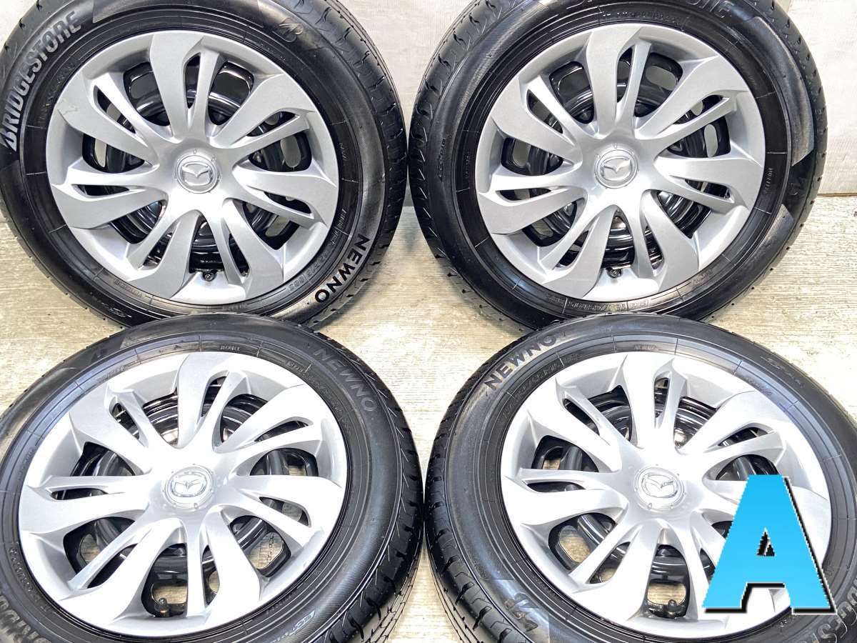 185/65R15 ブリヂストン NEWNO マツダ純正 15x5.5 100-4穴 中古タイヤ 