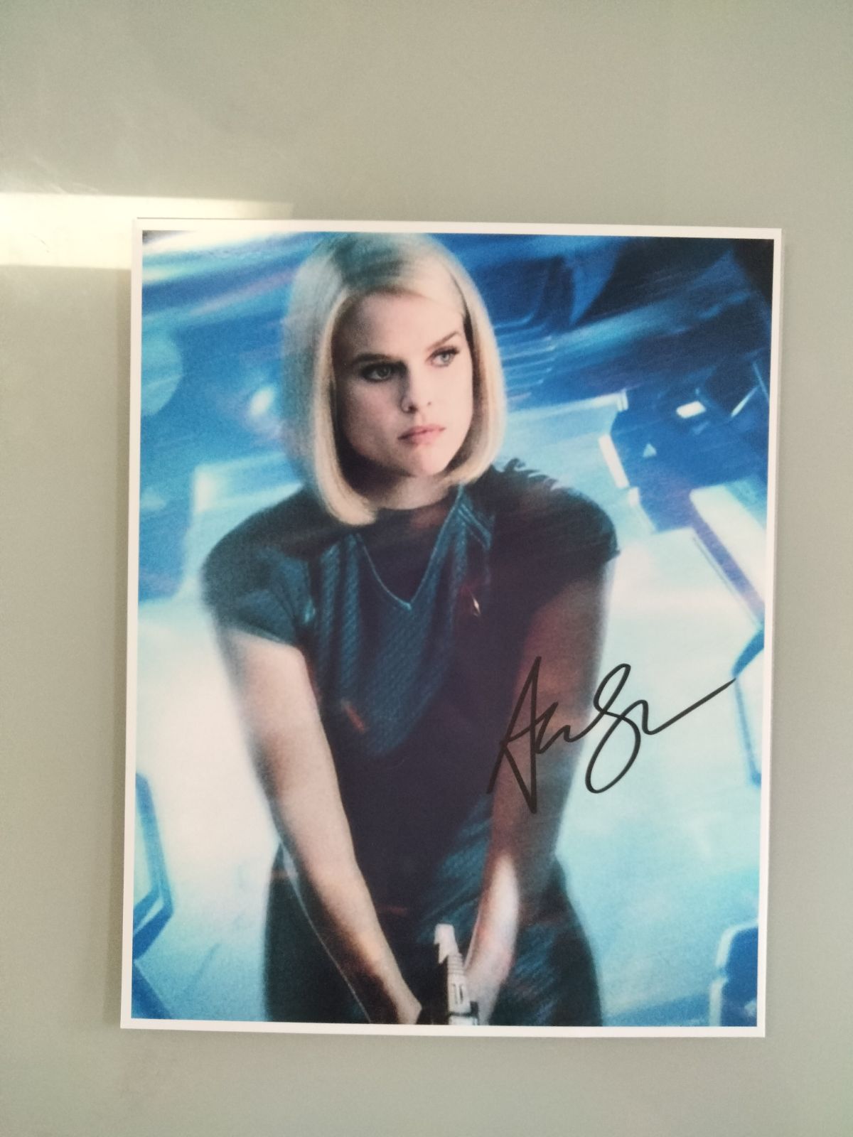 見事な アリス・イヴ直筆サイン入り超大型写真…Alice Eve…スター 外国映画
