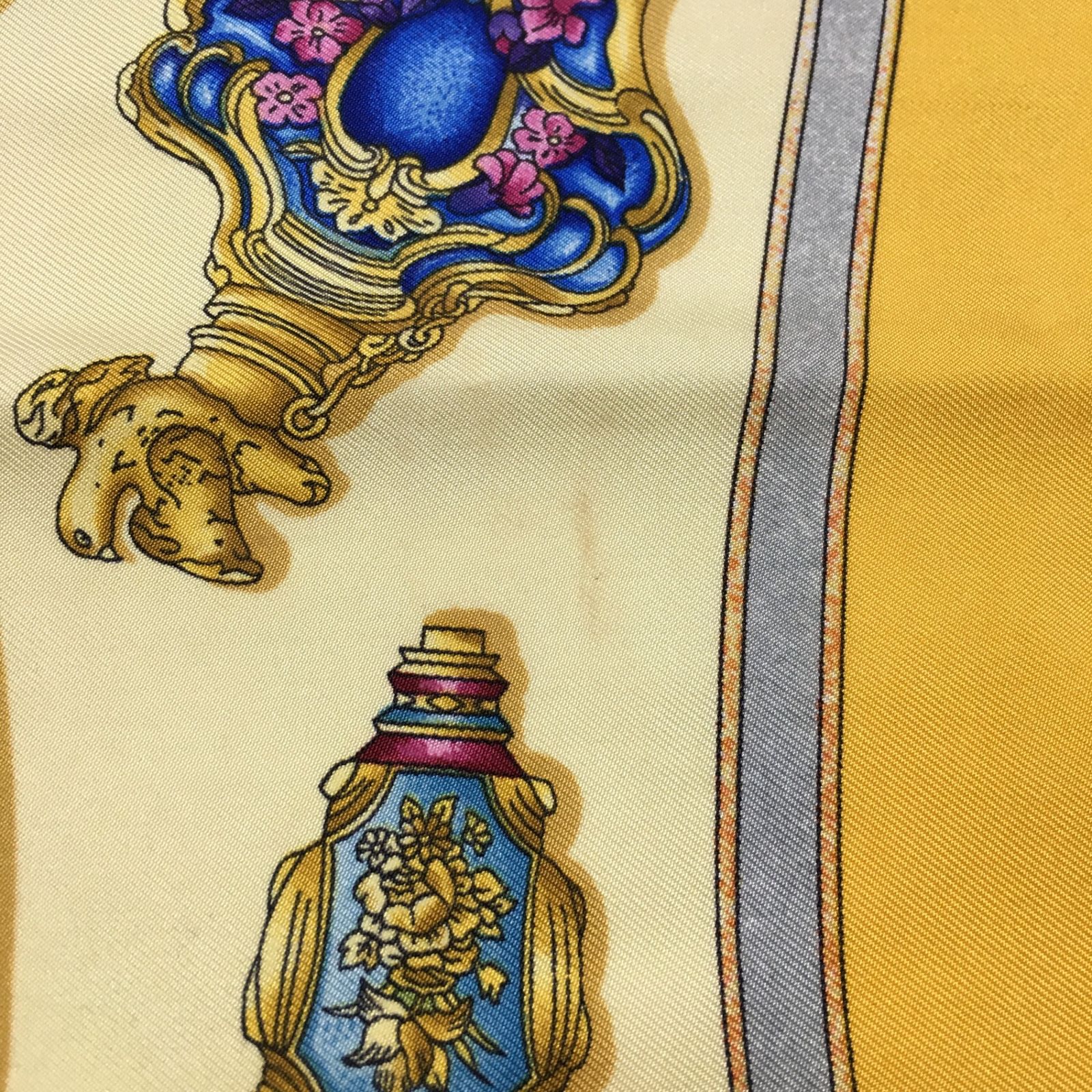 2506-106｜エルメス カレ 90 スカーフ シルク イエロー - メルカリ