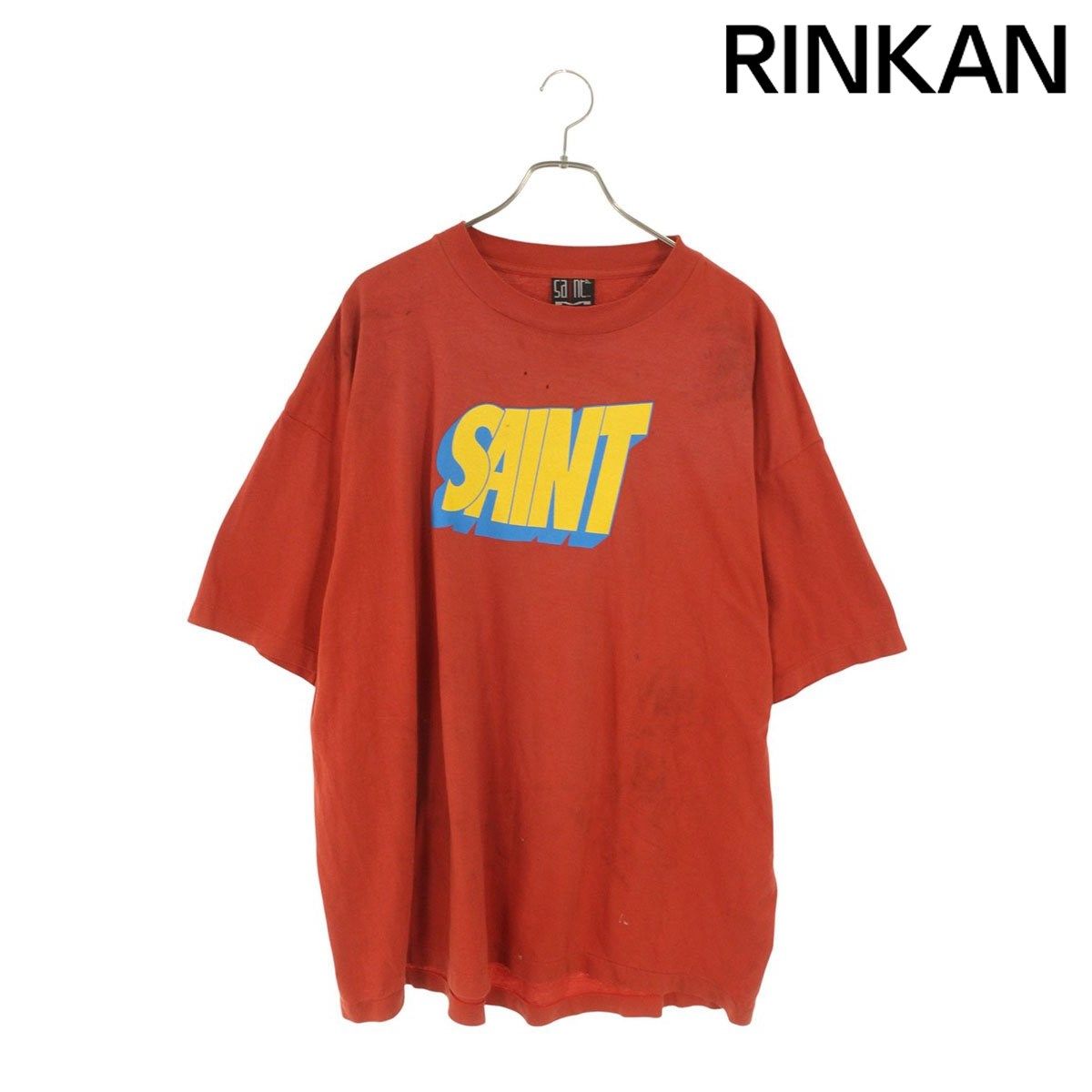 セントマイケル SM-HR1-0000-025 ロゴプリントヴィンテージ加工Tシャツ メンズ XXL