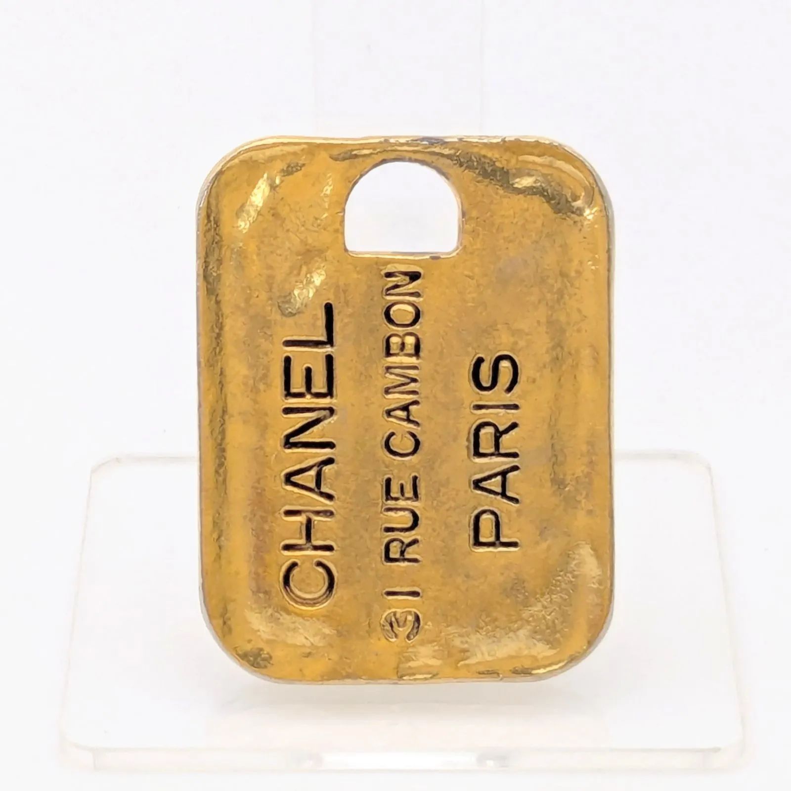 CHANEL シャネル ヴィンテージ カンボン トップ プレート チャーム