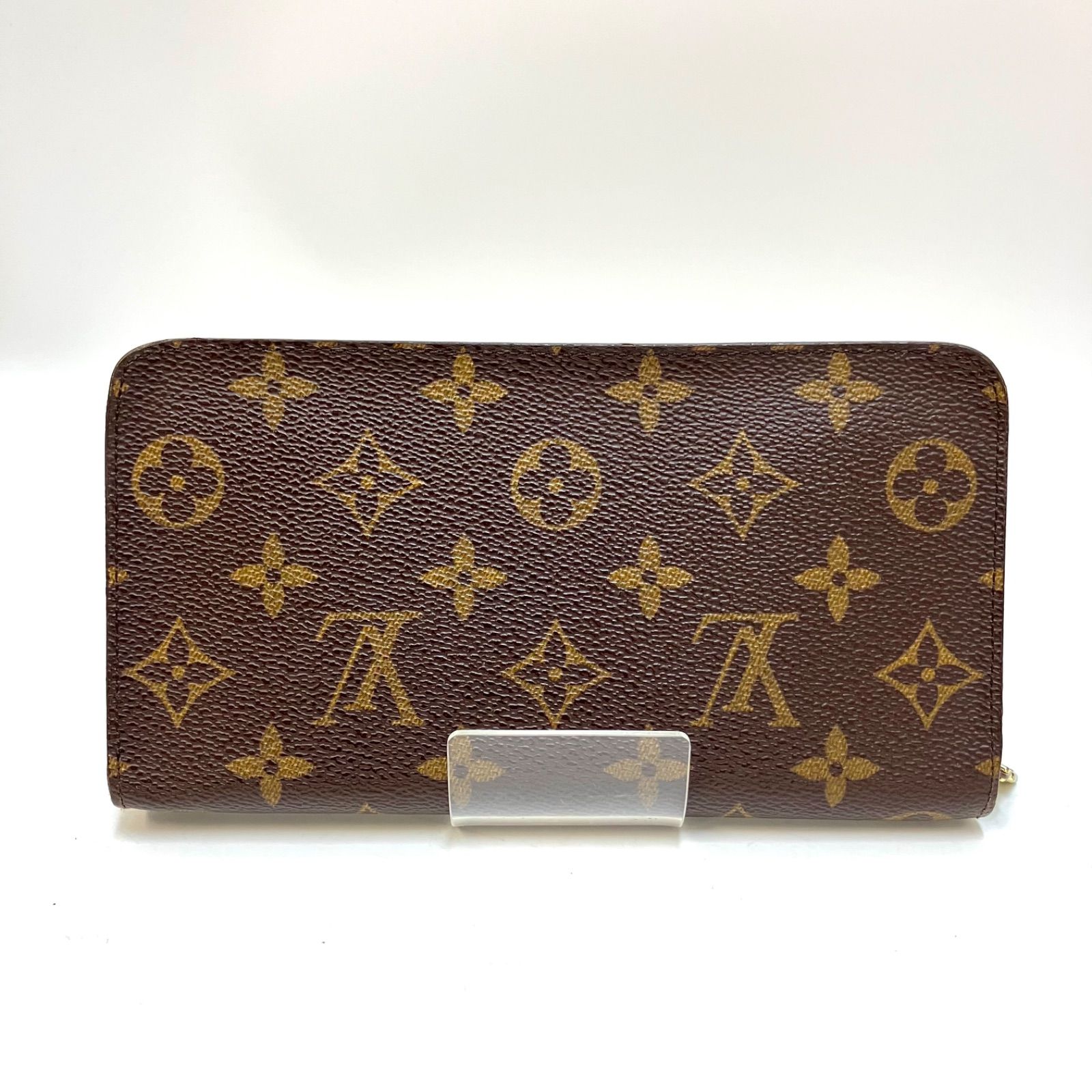 LOUIS VUITTON＊美品✨ルイヴィトン ポルトモネジップ モノグラム 長財布 ラウンドファスナー ブラウン中古品 # - メルカリ