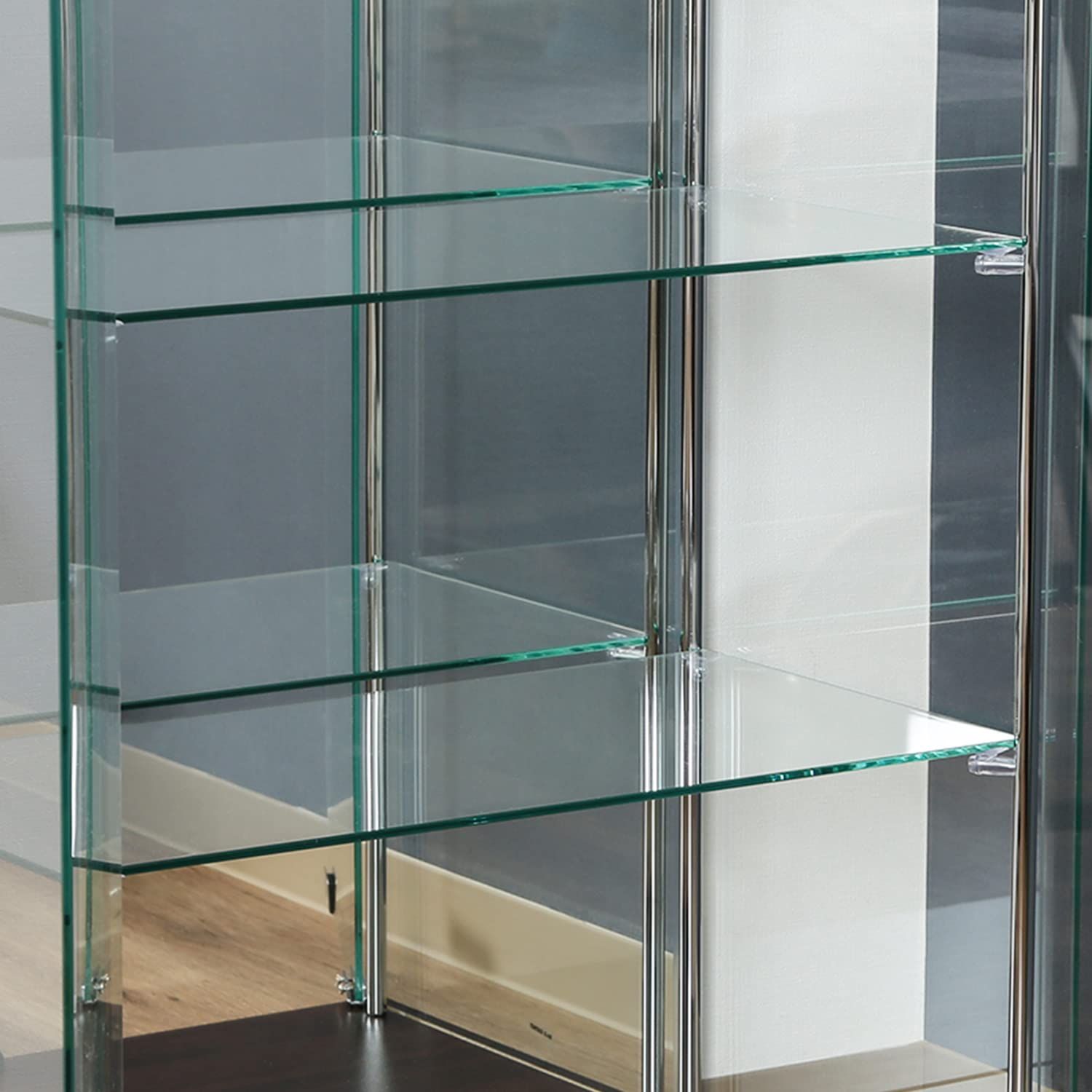 3段 幅60.5×奥行36.5×高さ85cm ブラウン フィギュアケース ワイドタイプ コレクションケース 背面ミラー 組立商品 不二貿易 72800 IMPECCABLEHEALTHCARESERVICES_COM