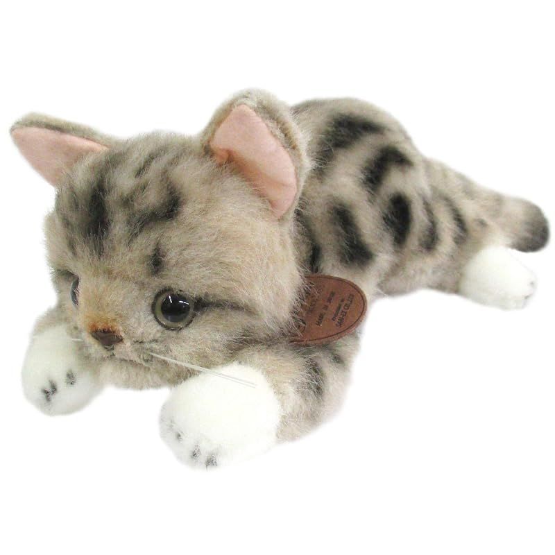 三英貿易 オリジナル ぬいぐるみ グレイスフル おねだりCAT アメショー ブラウン W13×D23×H10.5cm ネコ I-6863 0