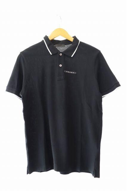 PRADA プラダ　メンズ　定番　鹿の子　半袖ポロシャツ　L Amazon | [Prada] [プラダ] メンズ 定番 鹿の子 半袖ポロシャツ