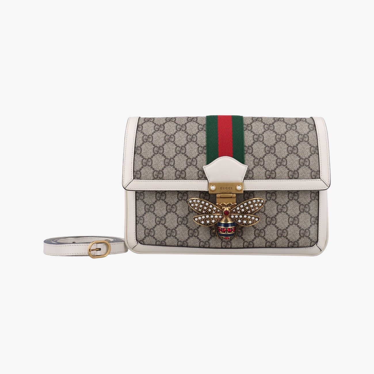 グッチGucciクイーン マーガレット ブラウン PVCコーティングキャンバス 524356 I027604104