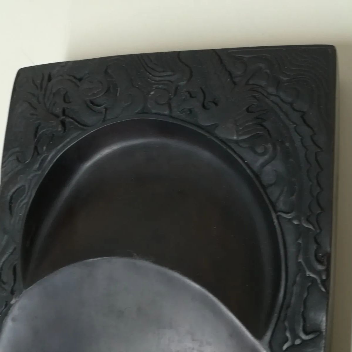 ♥中国　大型　硯　骨董品 雲龍 大型硯 中国美術 骨董品 龍彫刻石の硯 文房具 置き物