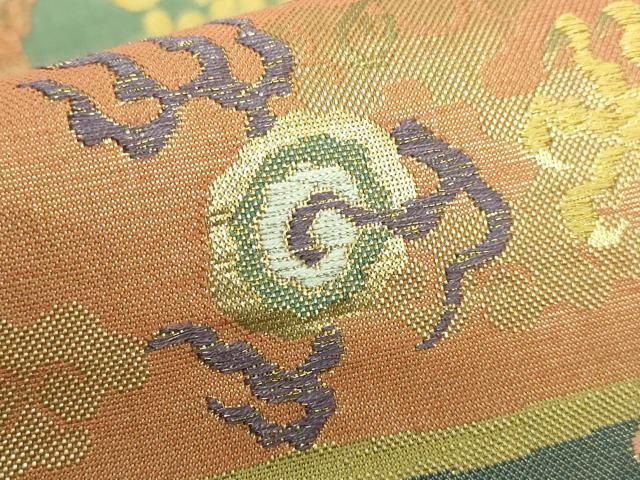 平和屋着物□極上 六通柄袋帯 唐織 名物裂 龍 金銀糸 逸品 DZAA6768kh5