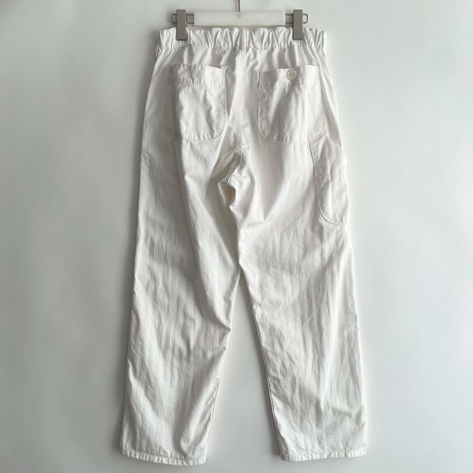 【極美品】orSlow -FRENCH WORK PANTS- size/S (ie) オアスロウ フレンチワークパンツ ペインター ヘリンボーン ホワイト 白 無地 日本製