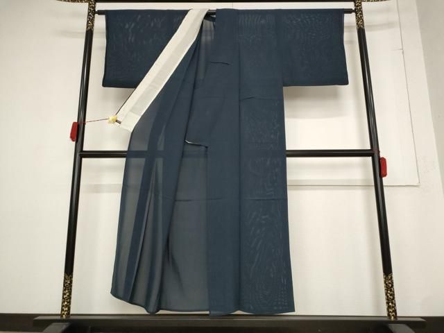 平和屋着物 夏物 色無地 絽 青褐色 高島屋扱い 正絹 AABB8640st