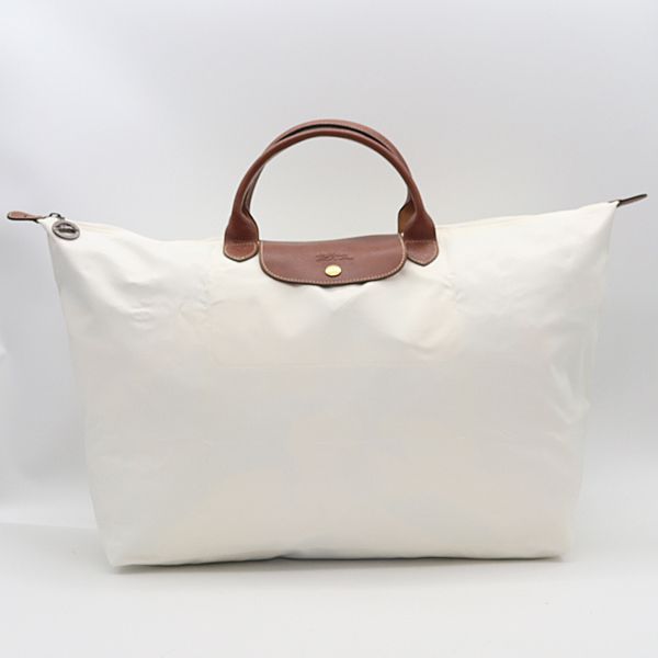 良品 ロンシャン 1624089007 ホワイト トラベルバッグ ボストンバッグ 