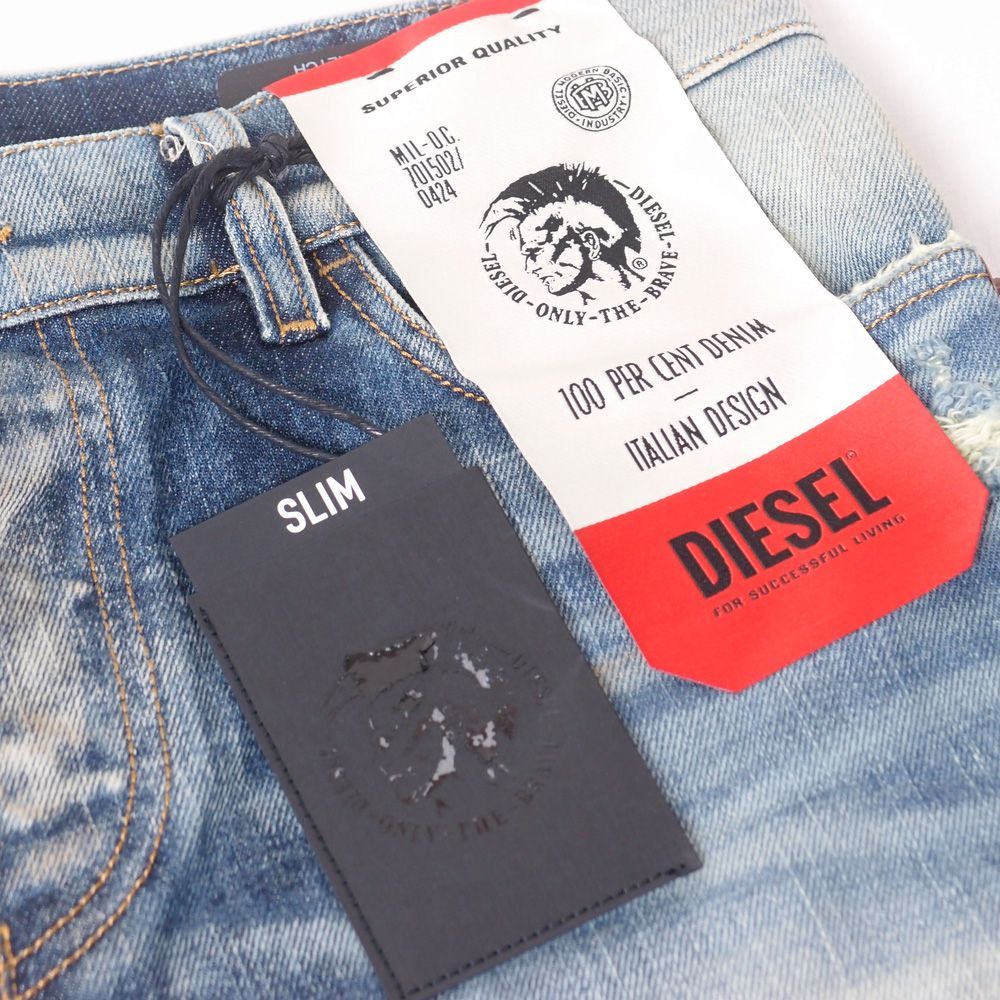 DIESEL ディーゼル スリムストレート ヴィンテージ加工デニム D