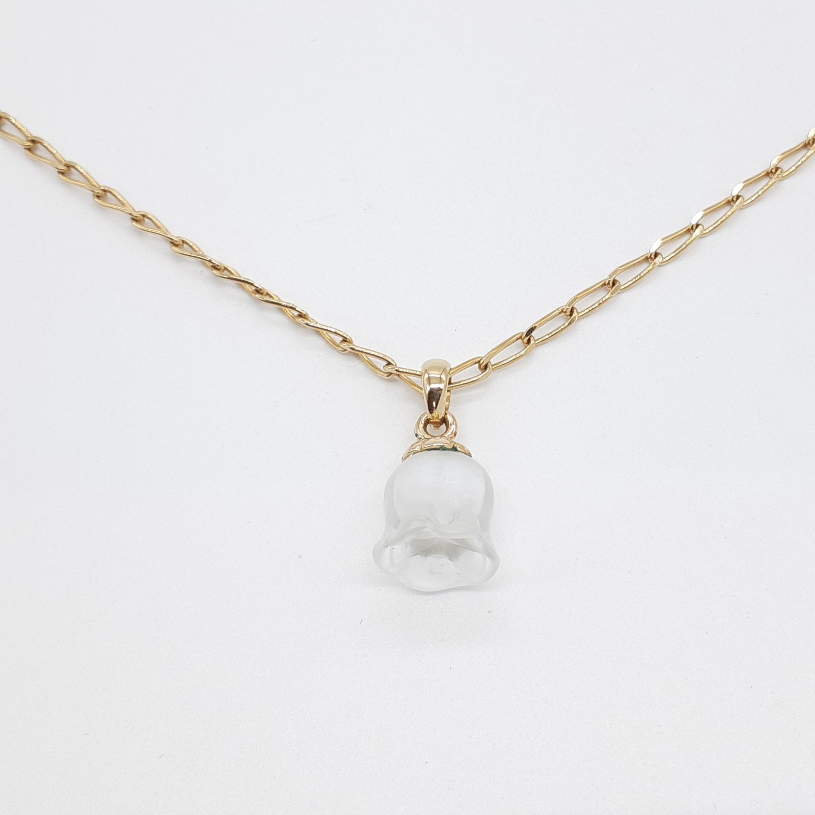 LALIQUE ラリック ネックレス ミュゲ すずらんの花 LALIQUE ラリック ネックレス ミュゲ すずらんの花 ゴールド
