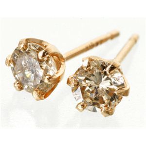 K18WG|PG ダイヤモンドピアス0.4ct