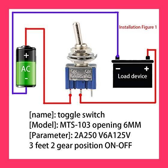 CESFONJER 15個SPDTミニマイクロトグルスイッチ、オン/オン3ピン2ポジションミニチュアトグルスイッチAC 125V / 6a