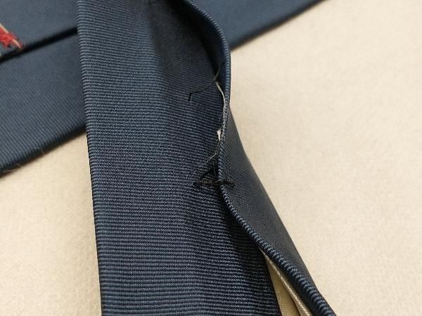 Dominique France ドミニク・フランス ネクタイ ネイビー 騎士柄