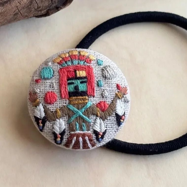 イェイ 刺繍ヘアゴム