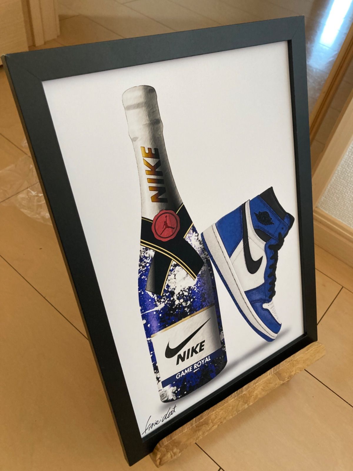 NIKE type☆A4額装済オマージュアートインテリアポスター.#283