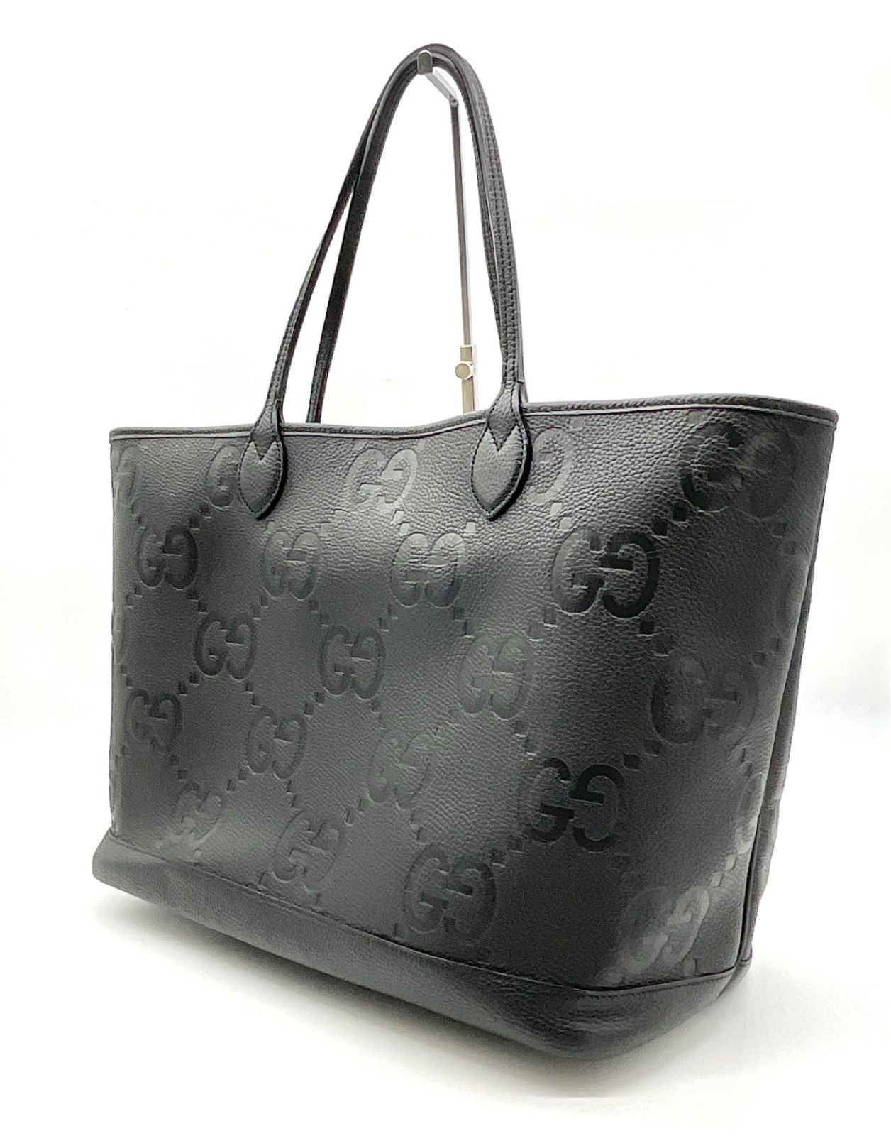 希少 GUCCI グッチ - ブラック ジャンボGGラージトートバッグ - メルカリ