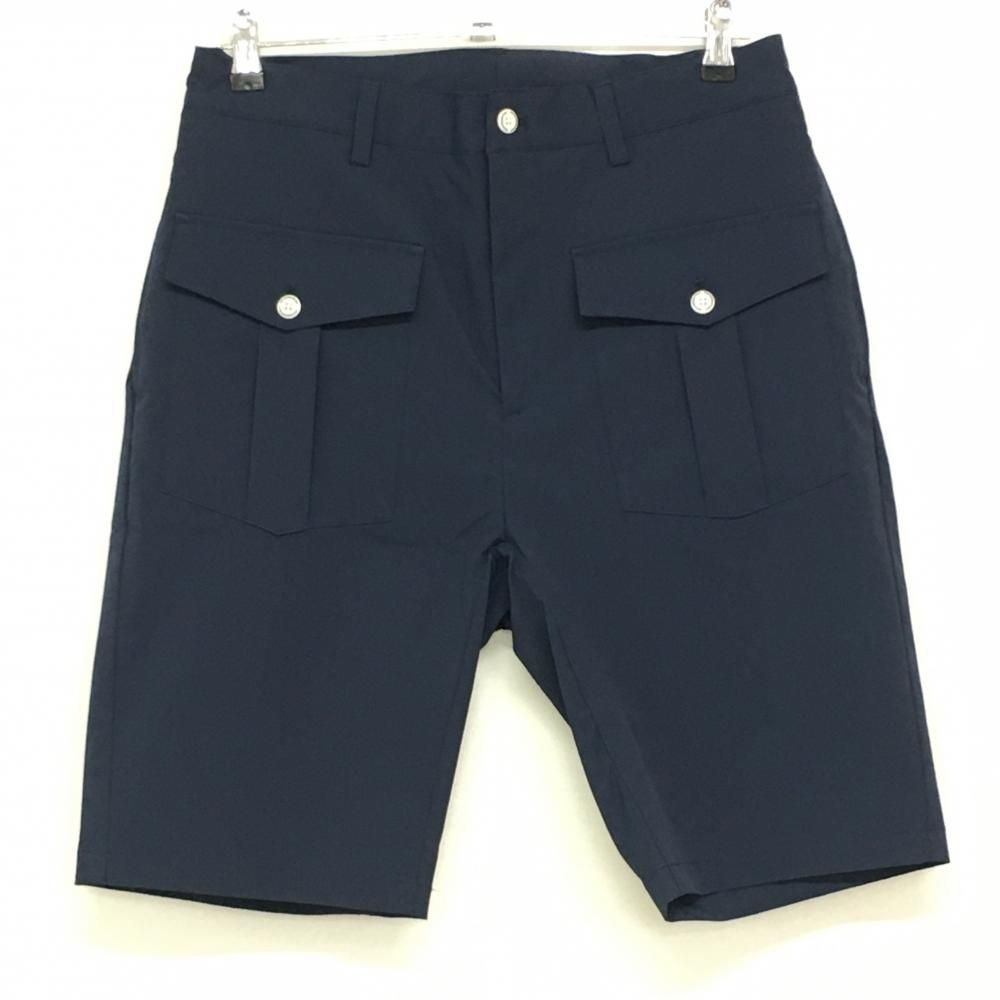 SALE35％OFF【超美品】ウノピュウノウグァーレトレ ハーフパンツ ネイビー ビッグポケット メンズ V(L) ゴルフウェア 1PIU1UGUALE3