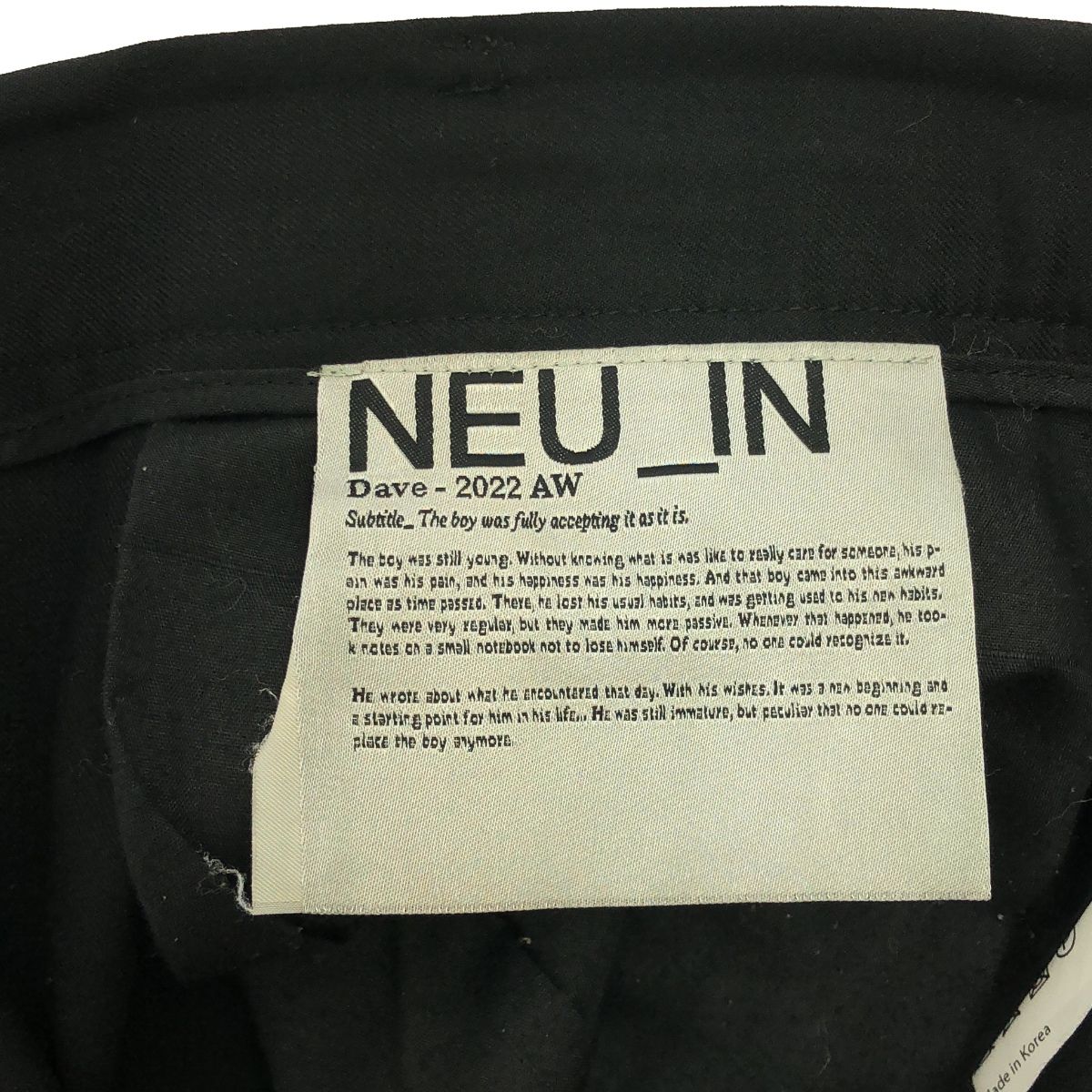 NEU_IN ニューイン NEU_IN 22AW ストライプライン トラウザーパンツ