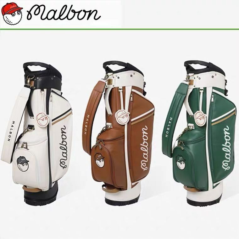 超人気☆Malbon Golf マルボン ゴルフ キャディバッグ ホビー グッズ　初心者 軽量 PUレーザー 00