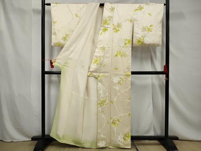 平和屋着物○上質な小紋 折り鶴舞花文 金彩 正絹 逸品 DAAV4994ud