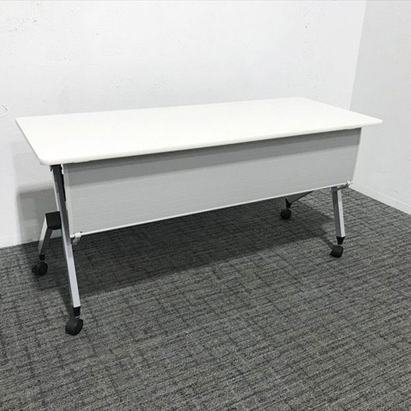 会議テーブル 幕板付 フラップ式 HX イトーキ ホワイトW