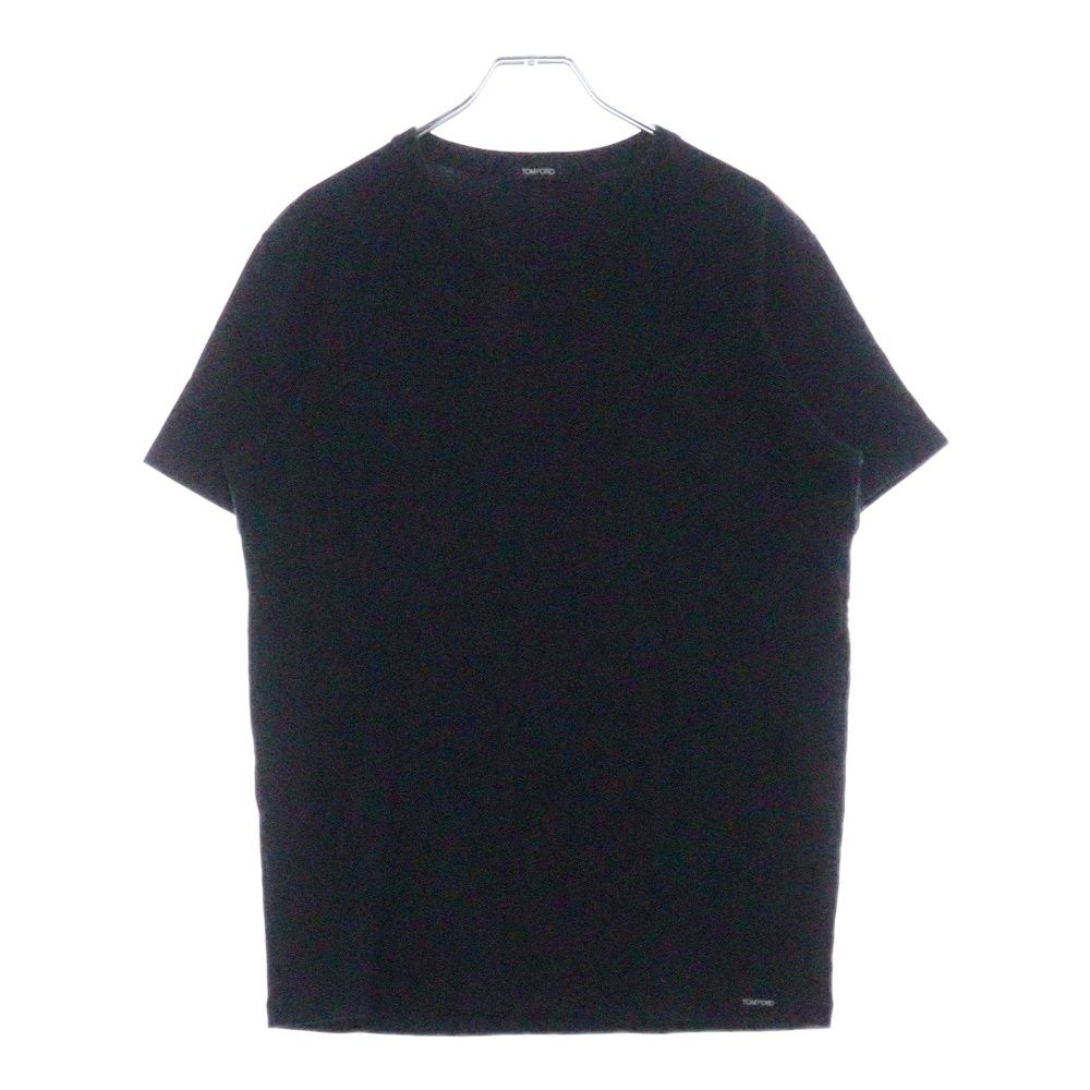 TOM FORD ブラック クルーネック Tシャツ（TOMFORD クルネック T