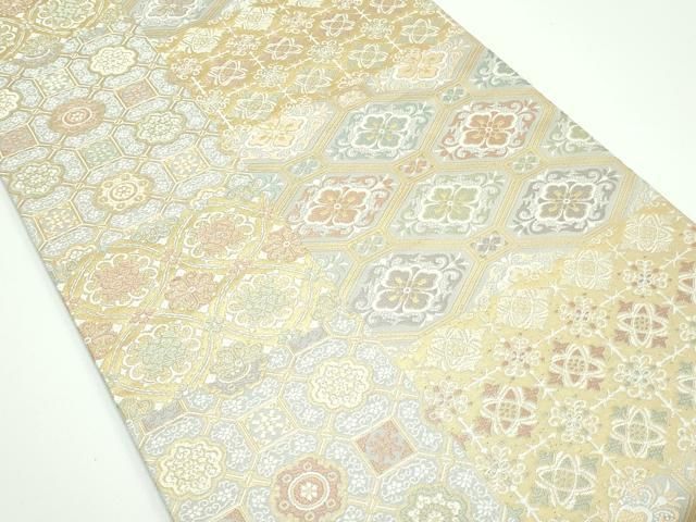 平和屋着物 上 西陣織 陰山織物謹製 箔屋清兵衛 六通柄袋帯 唐織 吉祥花文 金糸 CZAA3909s5