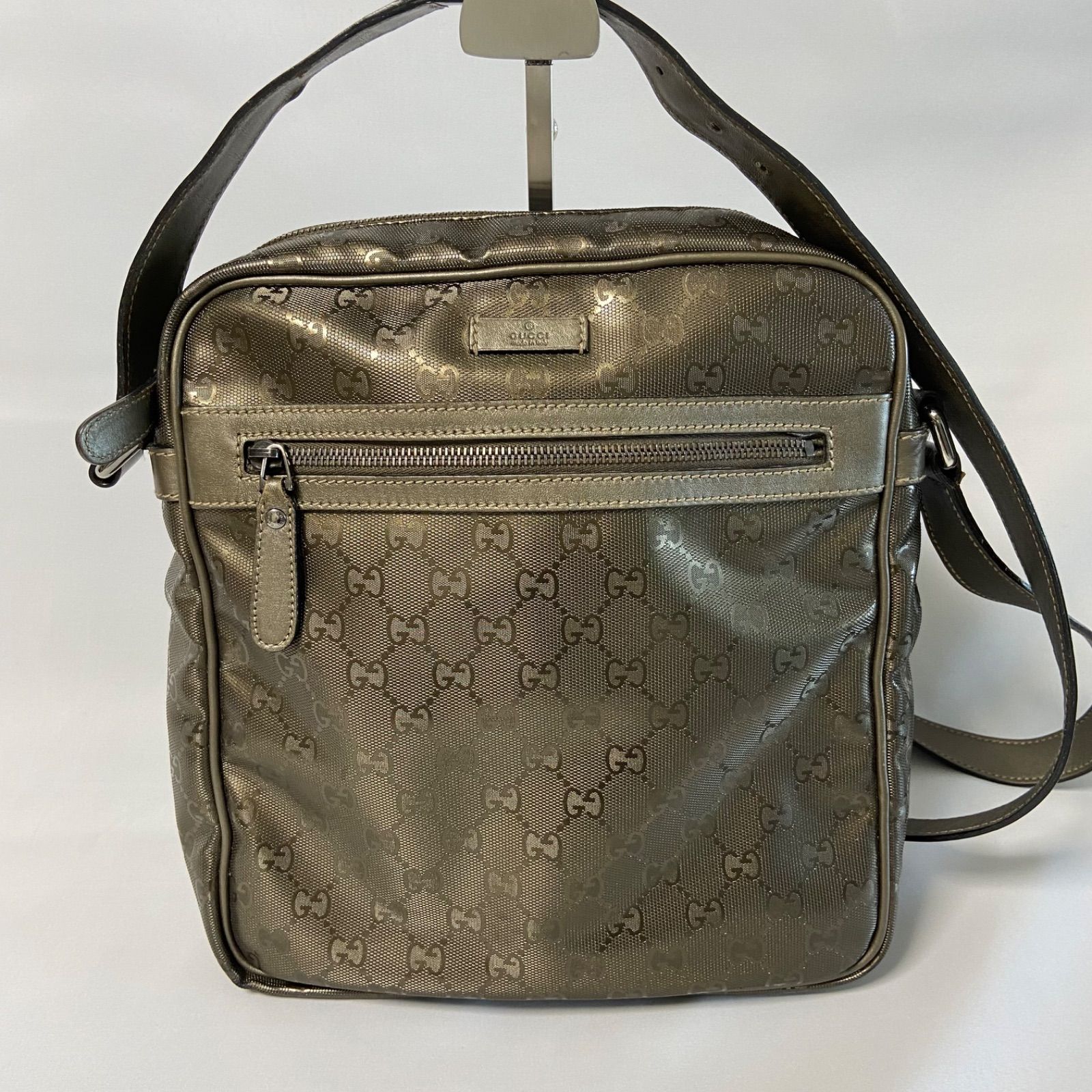 美品】GUCCI グッチショルダーバッグ インプリメPVCレザーモーブ