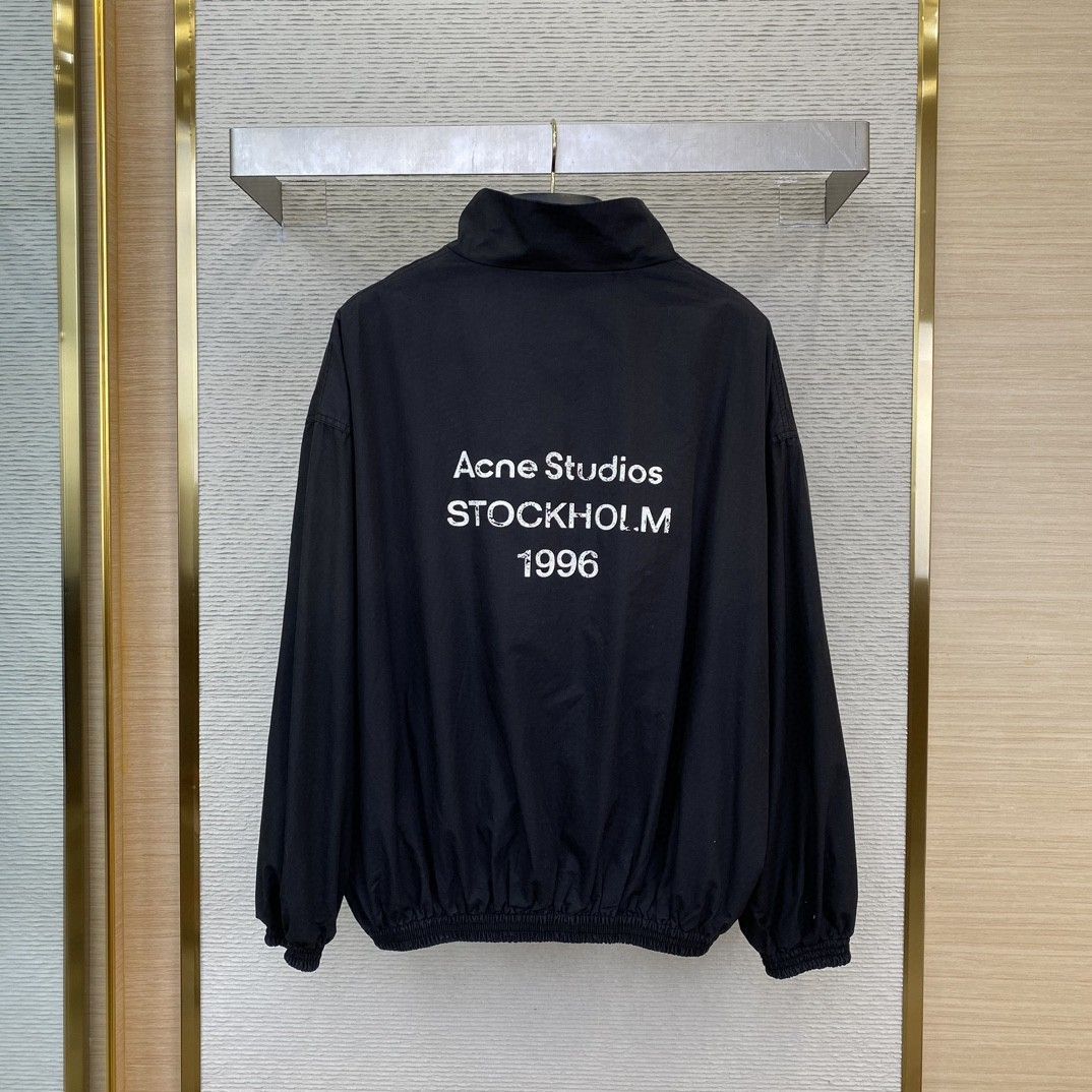 Acne Studiosアクネストゥディオス バックロゴプリント ジップアップ 