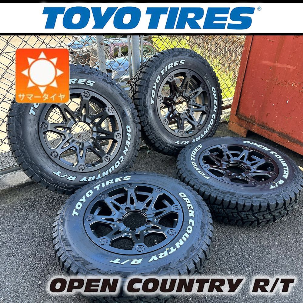 定番4本セット 車種 ジムニー Jimny JB64 JB23｜ タイヤホイール 16インチ TOYO OPENCOUNTRY RT 185|85R16 ホワイトレター BDX08