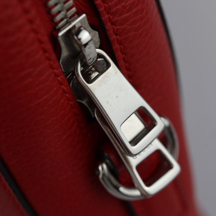 GUCCI グッチ ビジネスバッグ 387074 レザー レッド シルバー金具 2WAY