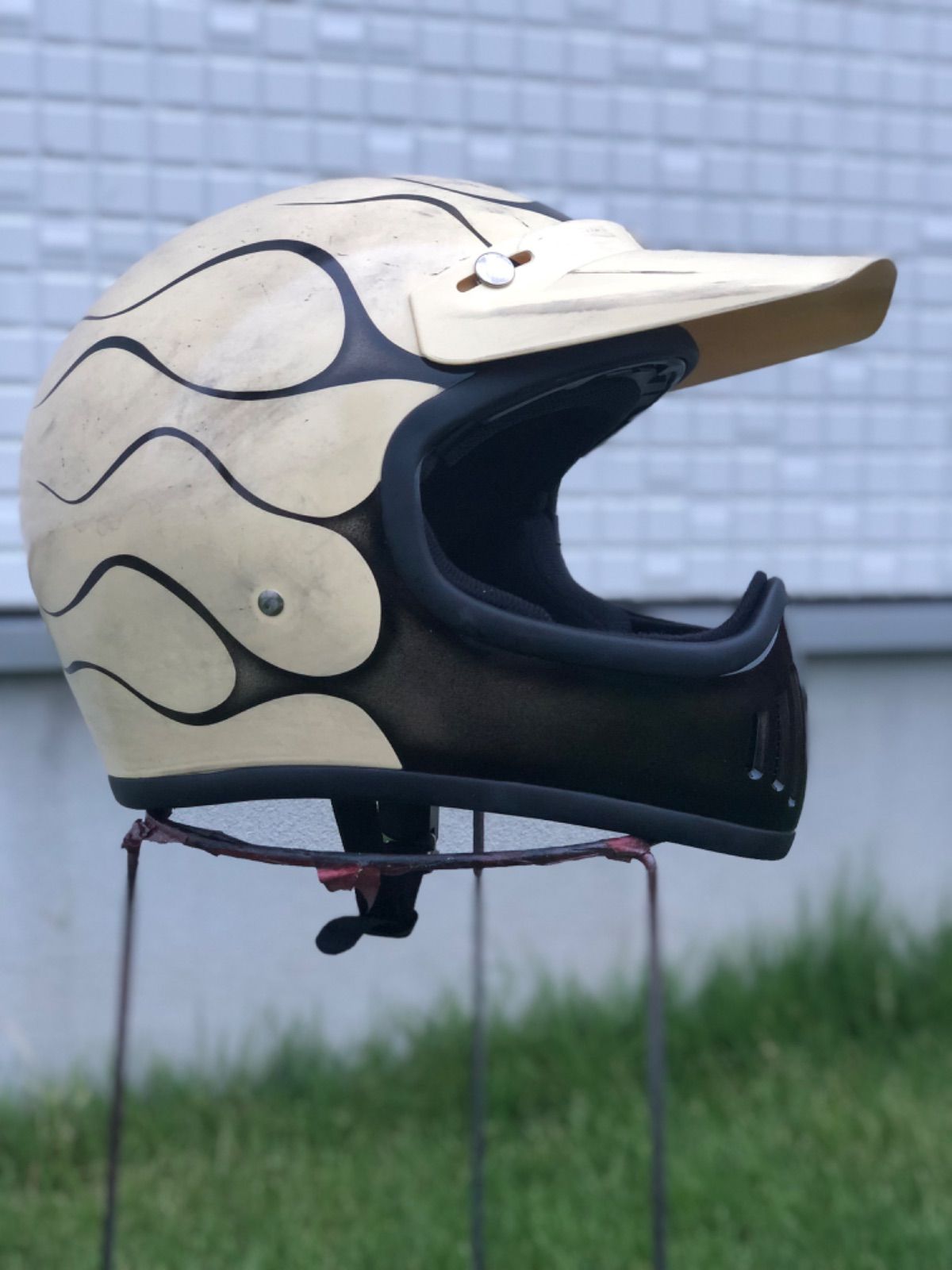 カスタムペイントヘルメット フルフェイス オフロードビンテージ 