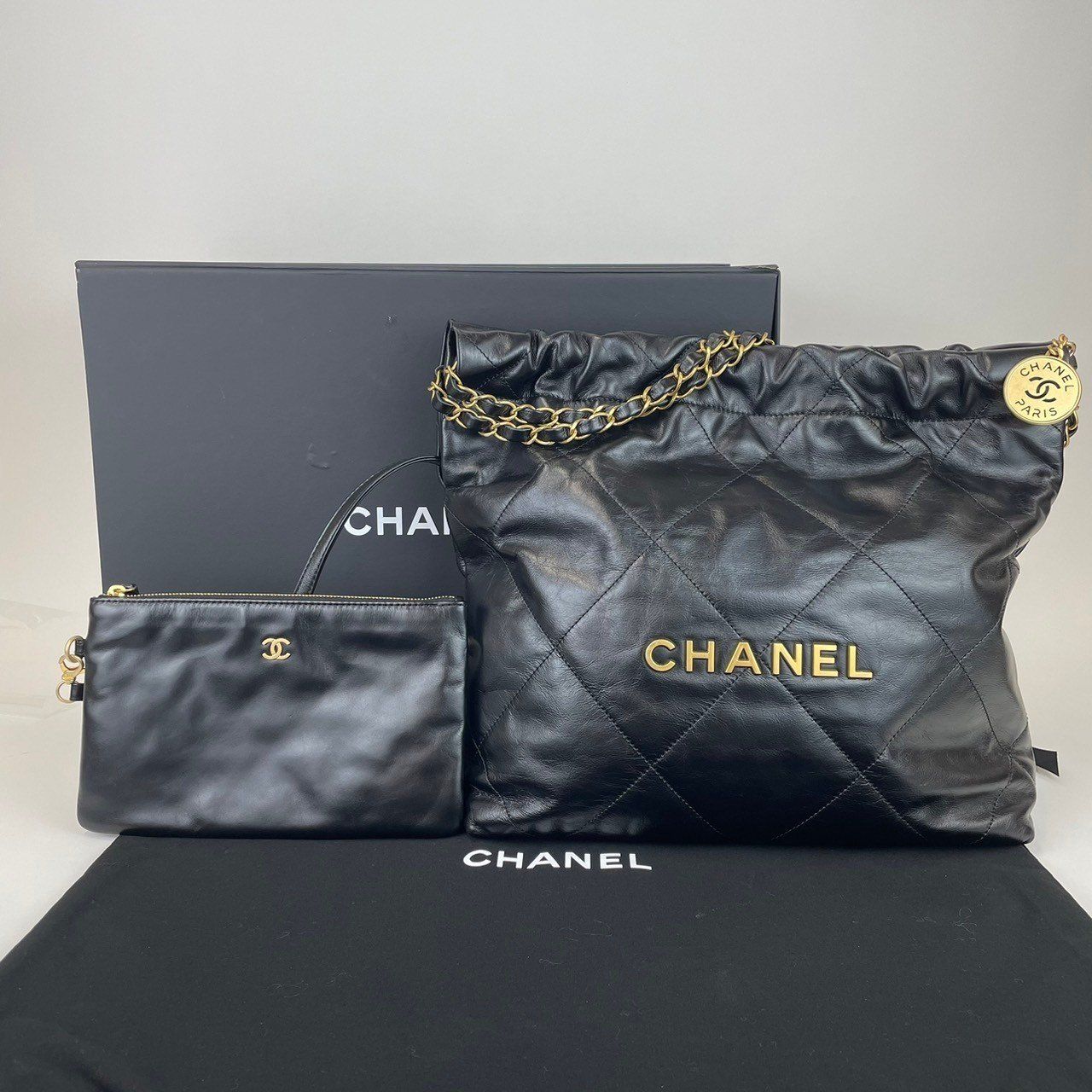 新品未使用 CHANEL シャネル CHANEL22 シャネル22 Black ブラック GHW