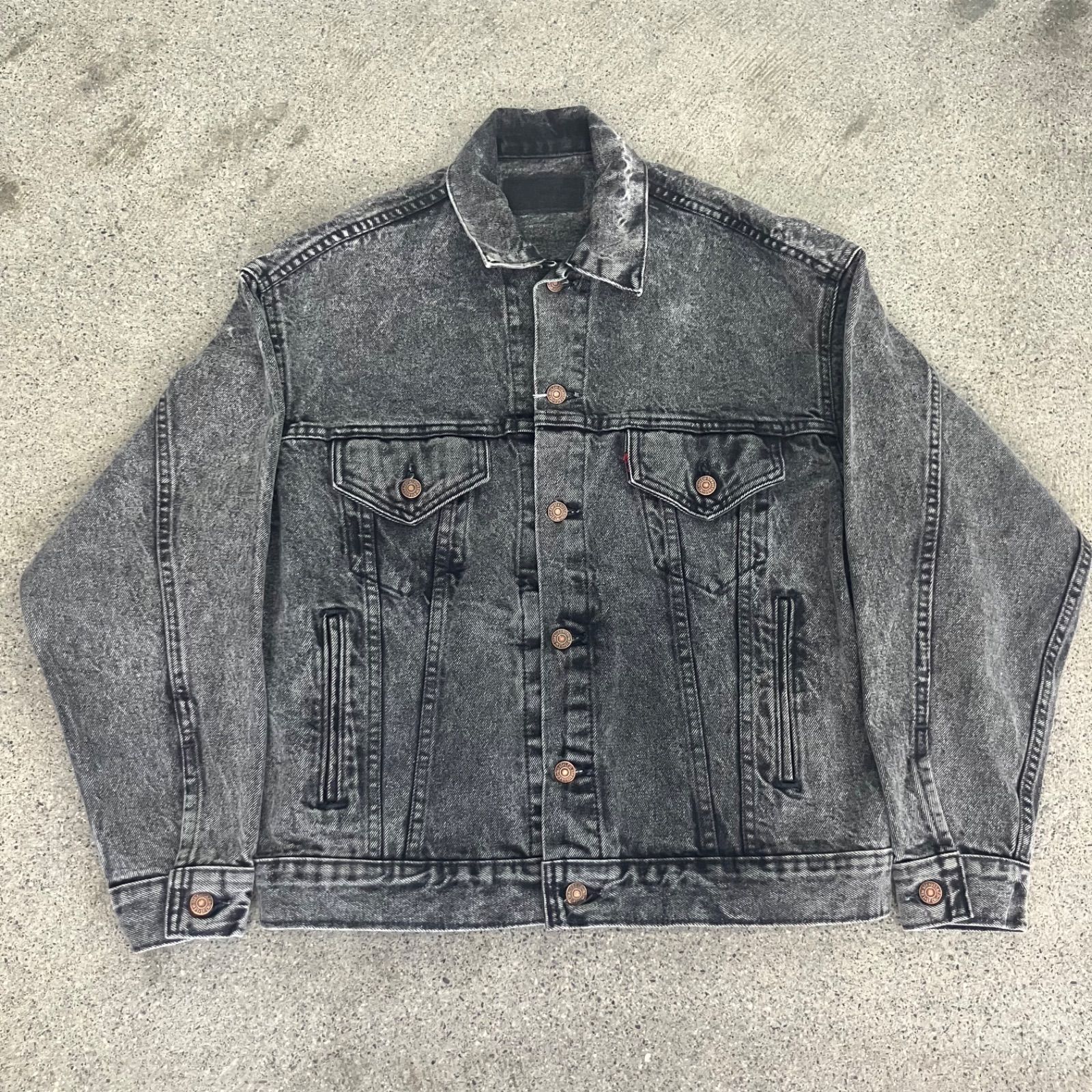 DEAD STOCK 93's Levi's 70507 black denim jacket [S