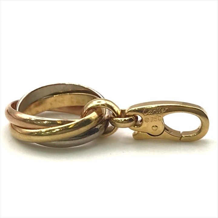 Cartier カルティエ カルチェ トリニティ ミニ チャーム スリーゴールド 3連 リング デザイン ゴールド シルバー k 5939