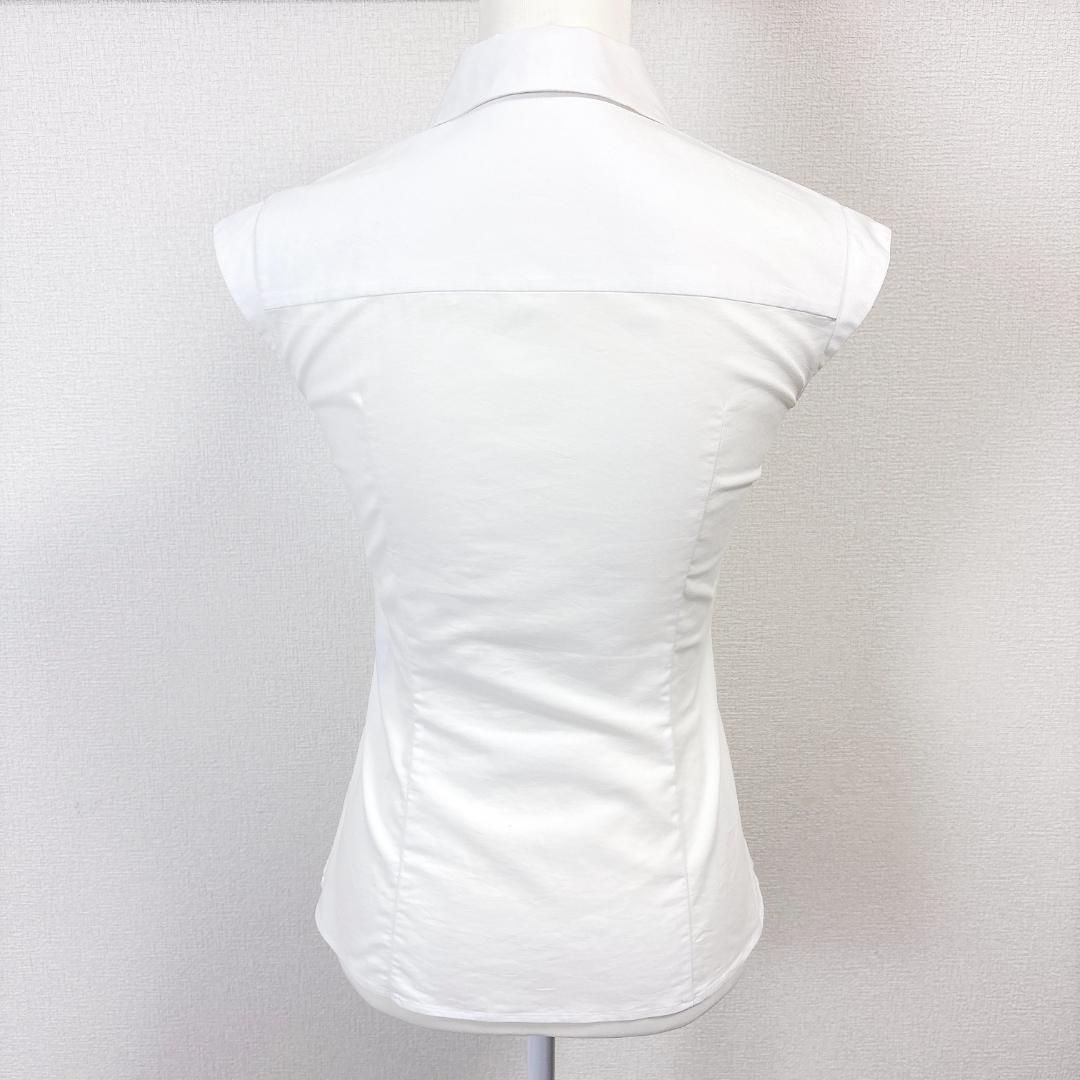 FOXEY NEWYORK ノースリーブブラウス ボタン 38 白