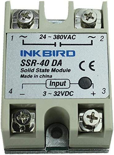 40DA SSR INKBIRD SSR ソリッドステーリレー SSR 25DA40DA PIDサーモスタット 温度コントローラー AC 24-380V 40DA SSR