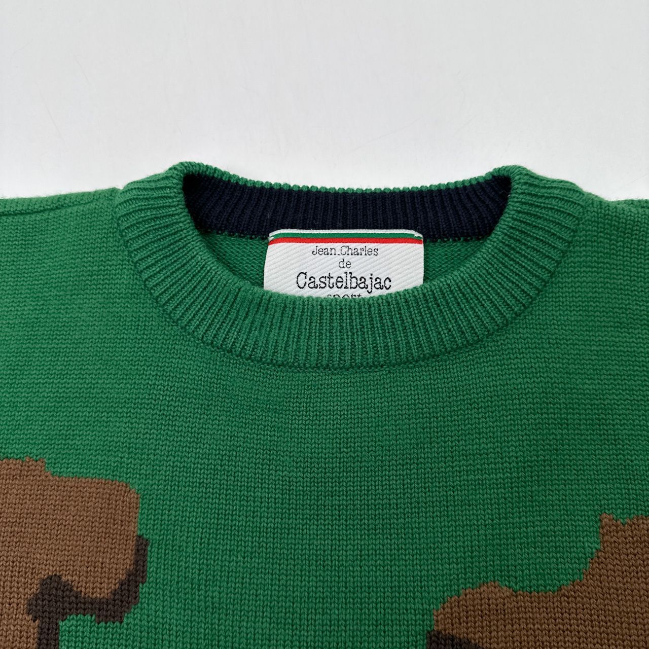 美品 Castelbajac イタリア フランス ゴルフ デザイン ウール ニット 