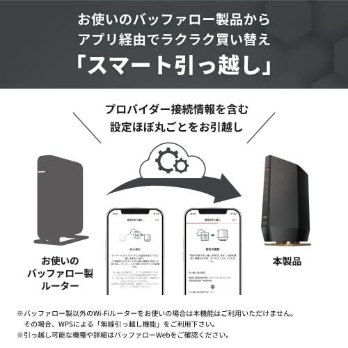 マットブラック_2022年モデル バッファロー WiFi 無線LAN Wi-Fi 6 ...