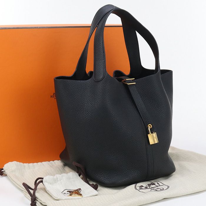 ☆☆☆ HERMESピコタンロックＭＭ レザー ハンドバッグ Ｘ刻印 エルメス HERMES ピコタンロックMM X刻印 (2016年製) ブルー