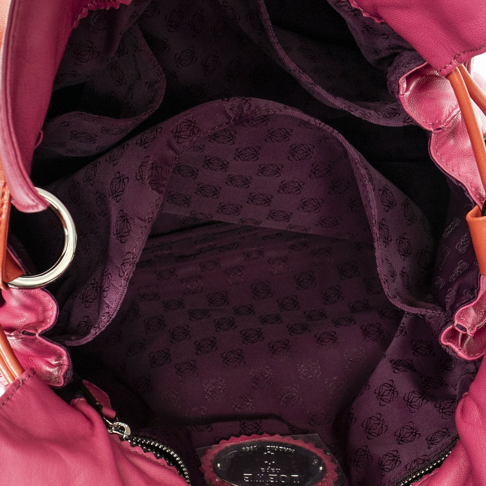 ロエベフューシャピンク オレンジカーフスキンレザーA