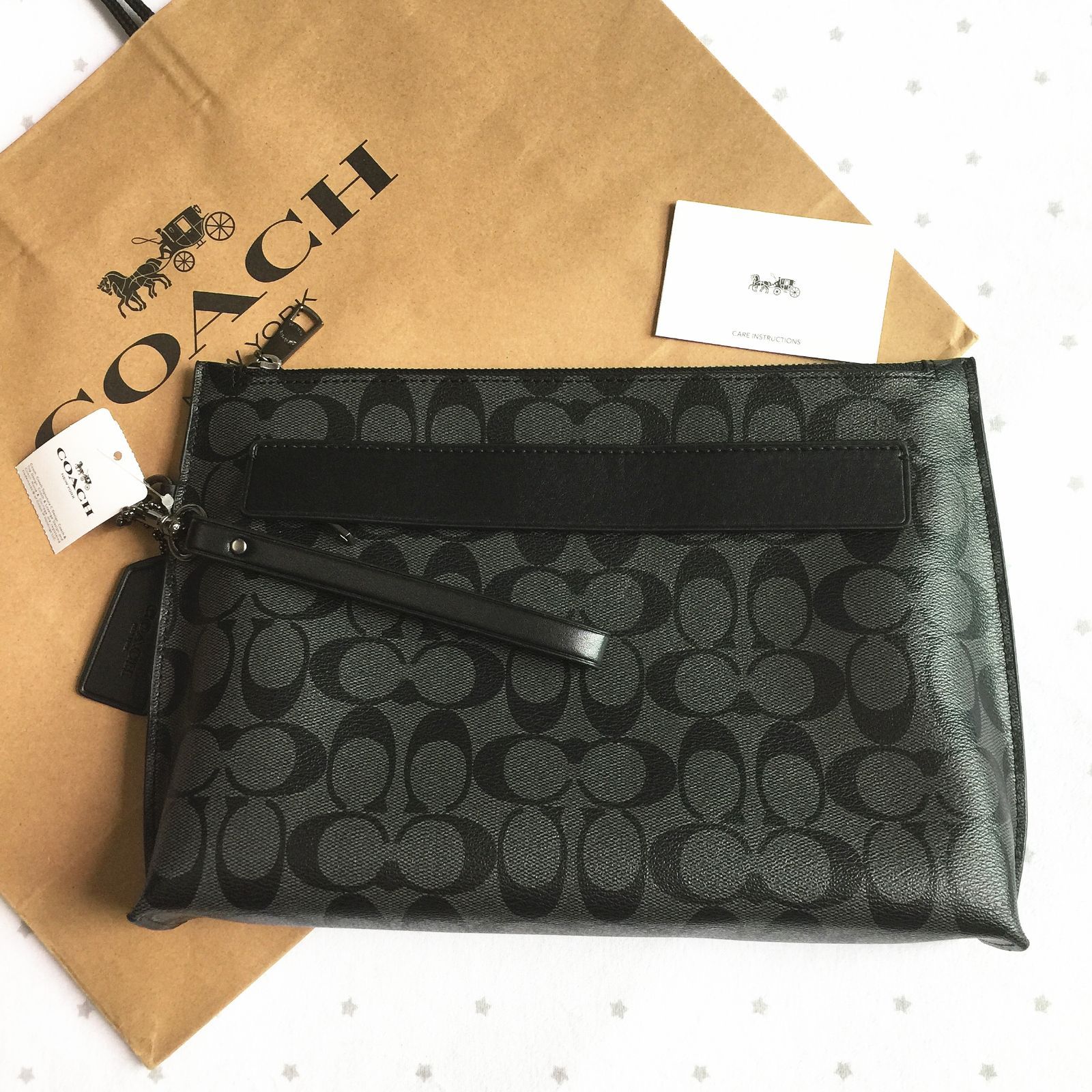 セール中】COACH コーチバッグ F29508 チャコール×ブラック セカンド