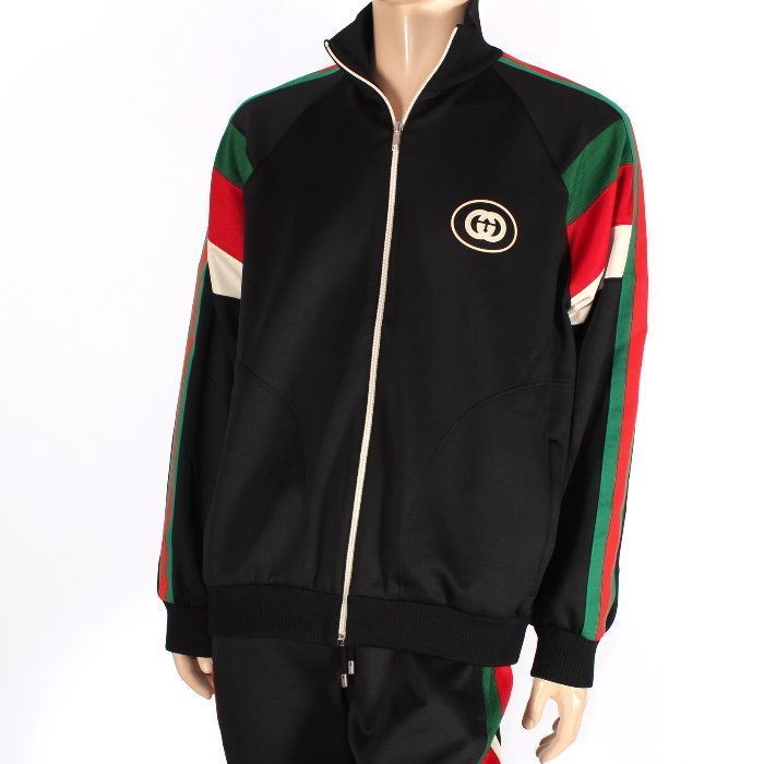グッチ GUCCI ネオプレン ジップ ジャケット ブラック 698448