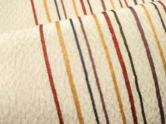 平和屋着物○九寸開き名古屋帯 縞 正絹 逸品 CAAU1063yk