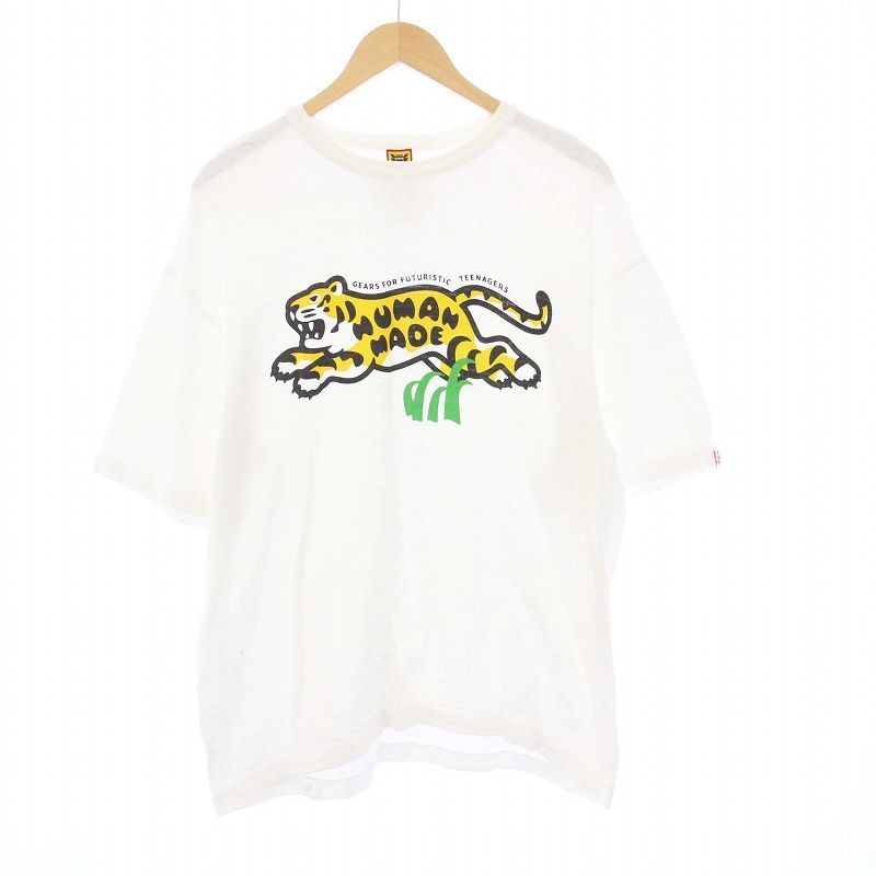 ヒューマンメイド HUMAN MADE GRAPHIC T-SHIRT Tシャツ カットソー 半袖 タイガー 虎 2XL 白 ホワイト /KH -  メルカリ