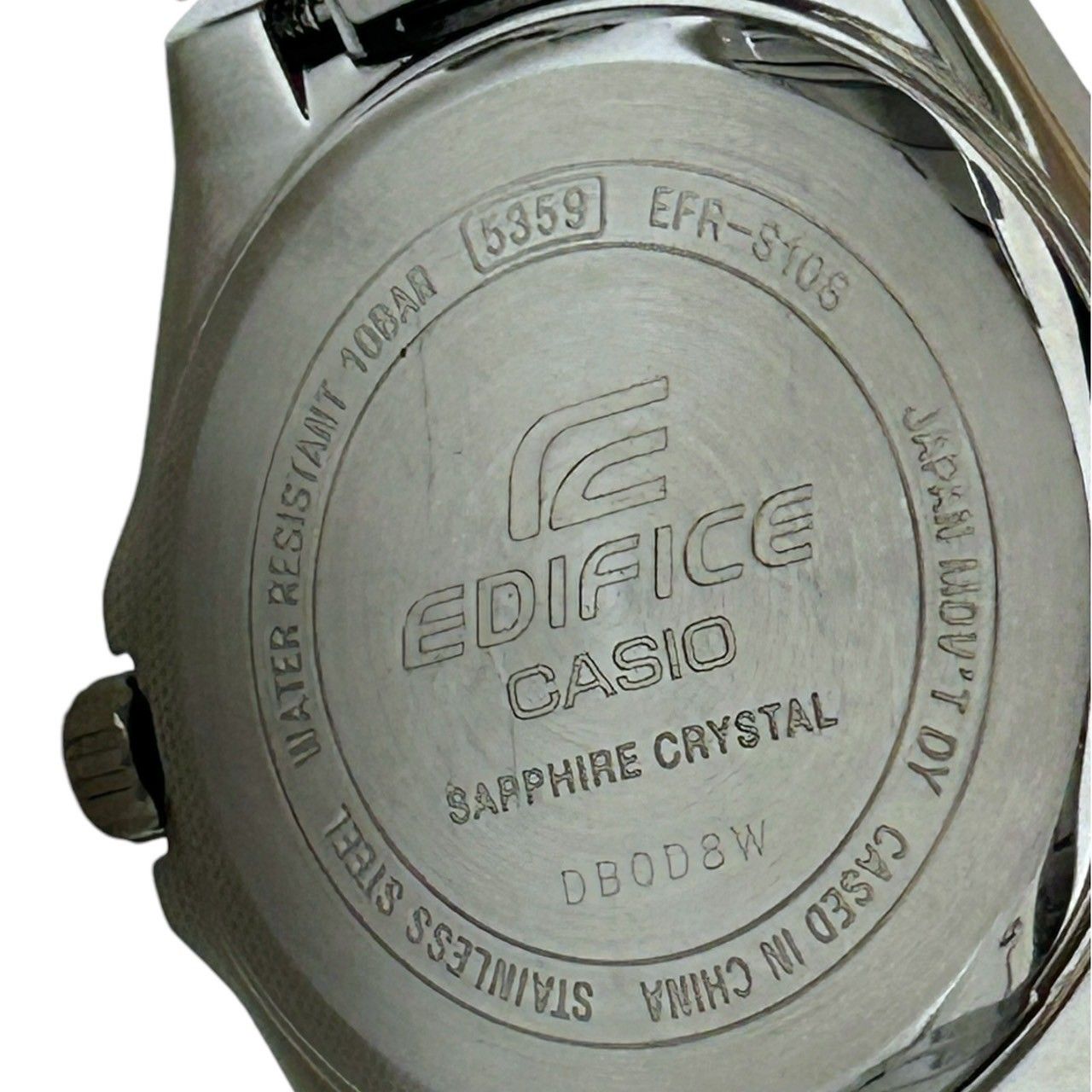 CASIO (カシオ) EDIFICE エディフィス アナログ腕時計 クオーツ サファイアガラス メタルバンド EFR-S108 シルバー メンズ/045