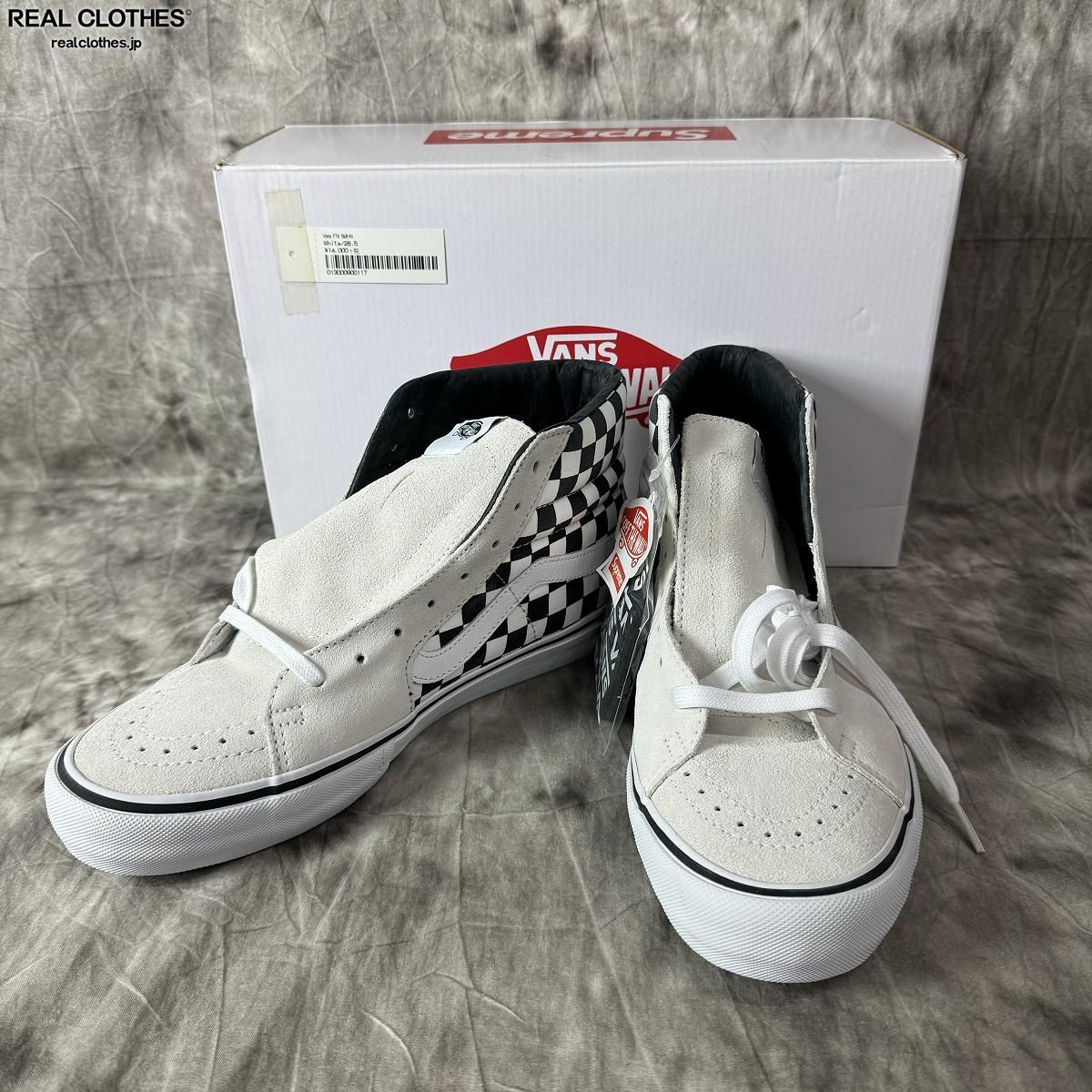 【未使用】Supreme×VANS/シュプリーム×バンズ Sk8-Hi Pro Fuck The World Checker Board/スケート  ハイ プロ VN0A45JDSY4/28.5